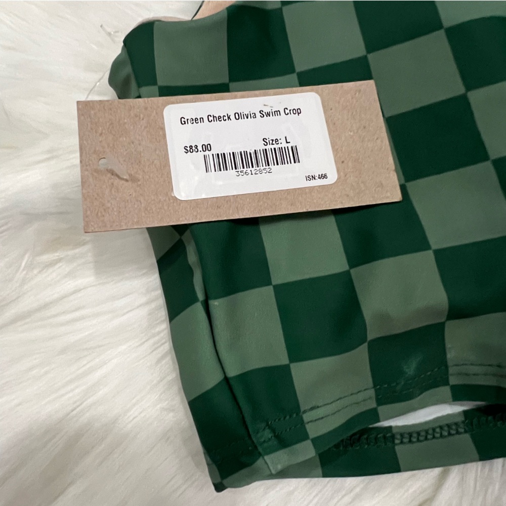 Albion Green Checkered High Waist Bikini Set M & L - Picture 11 of 14